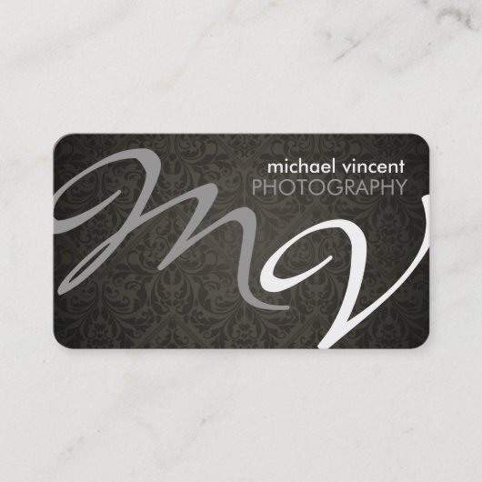 Carte de visite de photographe de monogramme de (Devant)