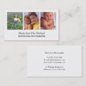 Carte de visite de photographe de portrait (Devant / Derrière)