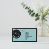 Carte de visite de photographe d'objectif de (Debout devant)