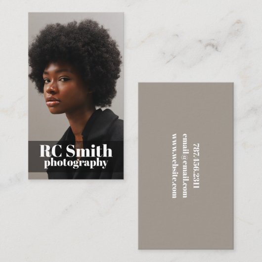Carte de visite de photographe moderne (Devant / Derrière)