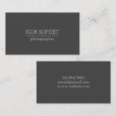 Carte de visite de photographe professionnel (Devant / Derrière)