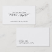 Carte de visite de photographe professionnel (Devant / Derrière)