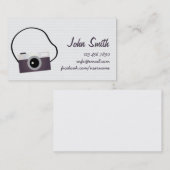 Carte de visite de photographe simple (Devant / Derrière)