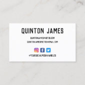 Carte de visite de photographie analogique (Dos)