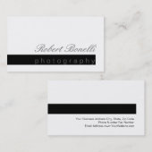 Carte de visite de photographie Cool moderne et ch (Devant / Derrière)