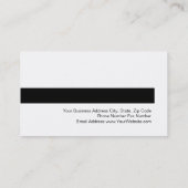 Carte de visite de photographie Cool moderne et ch (Dos)