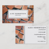 Carte de visite de photographie de brique (Devant / Derrière)