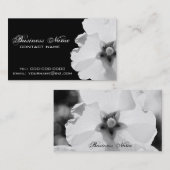 Carte de visite de photographie de fleur de B/W (Devant / Derrière)