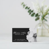 Carte de visite de photographie de fleur de B/W (Debout devant)