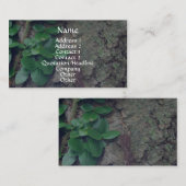 Carte de visite de photographie de la nature Feuil (Devant / Derrière)