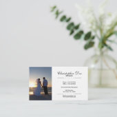 Carte de visite de photographie de mariage (Debout devant)
