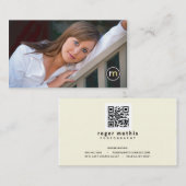 Carte de visite de photographie de Roger Mathis, (Devant / Derrière)