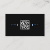 Carte de visite de photographie élégant avec code (Dos)