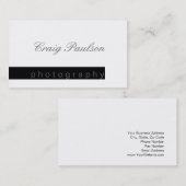 Carte de visite de photographie noir et blanc (Devant / Derrière)