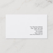 Carte de visite de photographie noir et blanc (Dos)