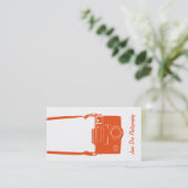 Carte de visite de photographie orange brillant (Debout devant)