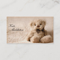 Carte de visite de photographie - ours de nounours