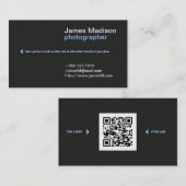 Carte de visite de photographie professionnel avec (Devant / Derrière)