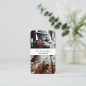 Carte de visite de photographie professionnel simp (Debout devant)