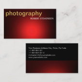 Carte de visite de photographie simple moderne (Devant / Derrière)