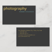 Carte de visite de photographie simple moderne (Devant / Derrière)