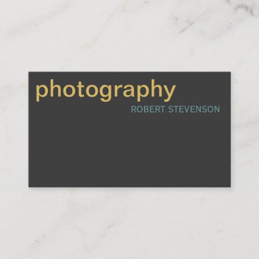 Carte de visite de photographie simple moderne (Devant)
