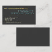 Carte de visite de photographie simple moderne (Devant / Derrière)