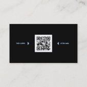 Carte de visite de photos Damask avec code QR (Dos)