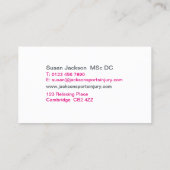 Carte de visite de physiothérapeute (Dos)