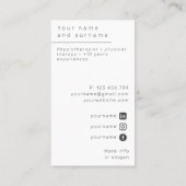 Carte de visite de physiothérapeute photo (Dos)