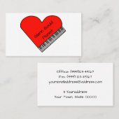 Carte de visite de pianiste (Devant / Derrière)