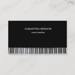 Carte de visite de pianiste avec note de musique