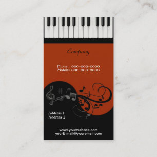 Carte de visite de piano