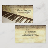 carte de visite de piano (Devant / Derrière)