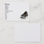 Carte de visite de piano (Devant / Derrière)