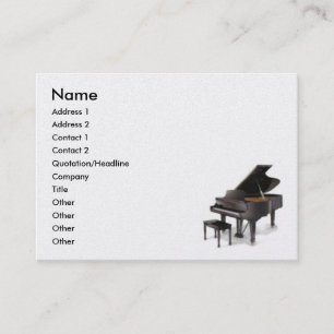Carte de visite de piano