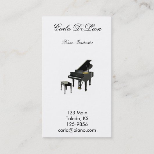 Carte de visite de piano (Devant)