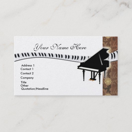 Carte de visite de piano à queue (Devant)