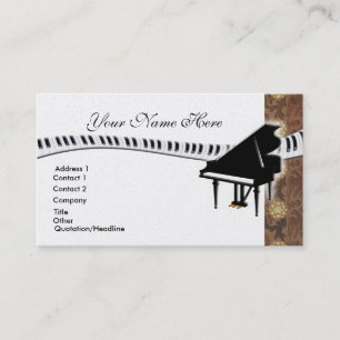 Carte de visite de piano à queue