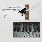 Carte de visite de piano à queue (Devant / Derrière)