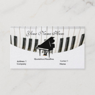 Carte de visite de piano à queue et de clavier
