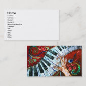 Carte de visite de piano avec de piano le DOS (Devant / Derrière)