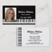 Carte de visite de piano de photo (Devant / Derrière)