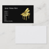 Carte de visite de piano d'or (Devant / Derrière)