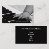 Carte de visite de piano quart de queue (Devant / Derrière)