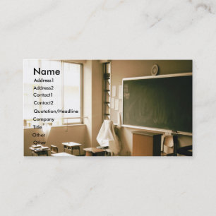 Carte de visite de pièce de classe