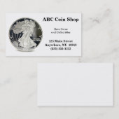 Carte de visite de pièce de monnaie (Devant / Derrière)