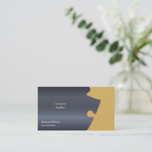 Carte de visite de pièce de puzzle (Debout devant)