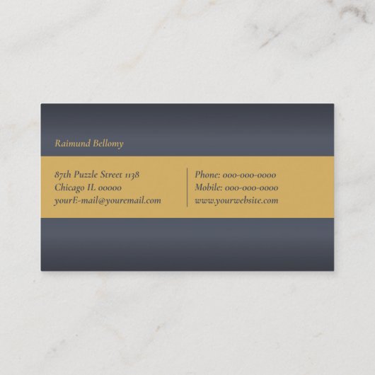 Carte de visite de pièce de puzzle (Dos)