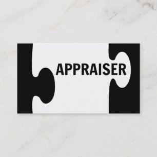 Carte de visite de pièce de puzzle Appraiser